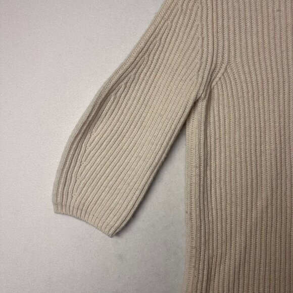 Massimo Dutti Sweater Dress  sz M‎ turtleneck ivory cream balloon sleeve neutral - Picture 2 of 6